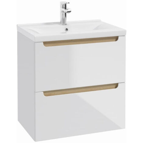 Naturel Mobile bagno Natural Stilla 60x60x45 cm bianco con lavabo (STILLAD06056U3)