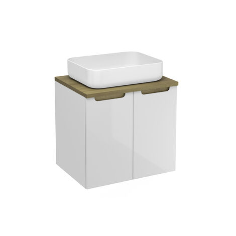 Naturel Mueble de baño bajo lavabo Naturel Stilla 60x60x45 cm, blanco (STILLAD06033DBK)