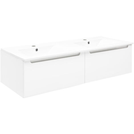 Naturel Set da bagno con 2 cassetti da 60 cm + lavabo doppio da 120 cm (STILLAD2K06007U1)
