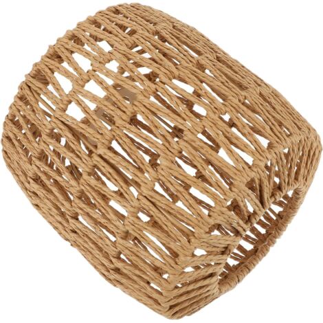 Naturel Tissé Rotin Abat- Jour: Vintage Table De Chevet Abat- Jour Plafonnier Couvre pour Table Lampes Plafond Pendentif Lumière Mur Lampe （ Couleur de Style aléatoire ）