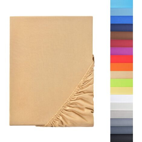 NatureMark Lenzuolo in microfibra a prezzo scontato tante misure e colori di marca (lenzuolo 140x200-160x200 cm, sabbia/beige)