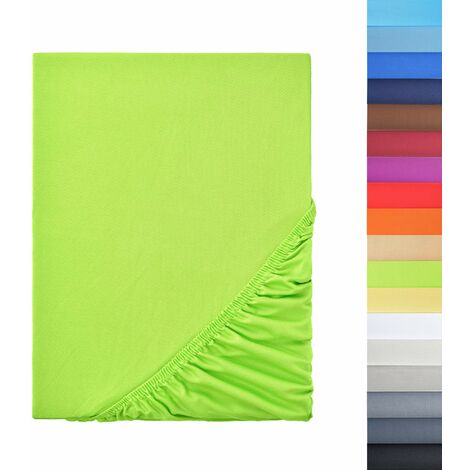 NatureMark Lenzuolo in microfibra a prezzo scontato tante misure e colori di marca (lenzuolo 140x200-160x200 cm, verde mela)
