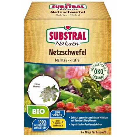 Naturen Bio Netzschwefel Mehltau-Pilzfrei 6 x 10 g Pflanzenschutzmittel
