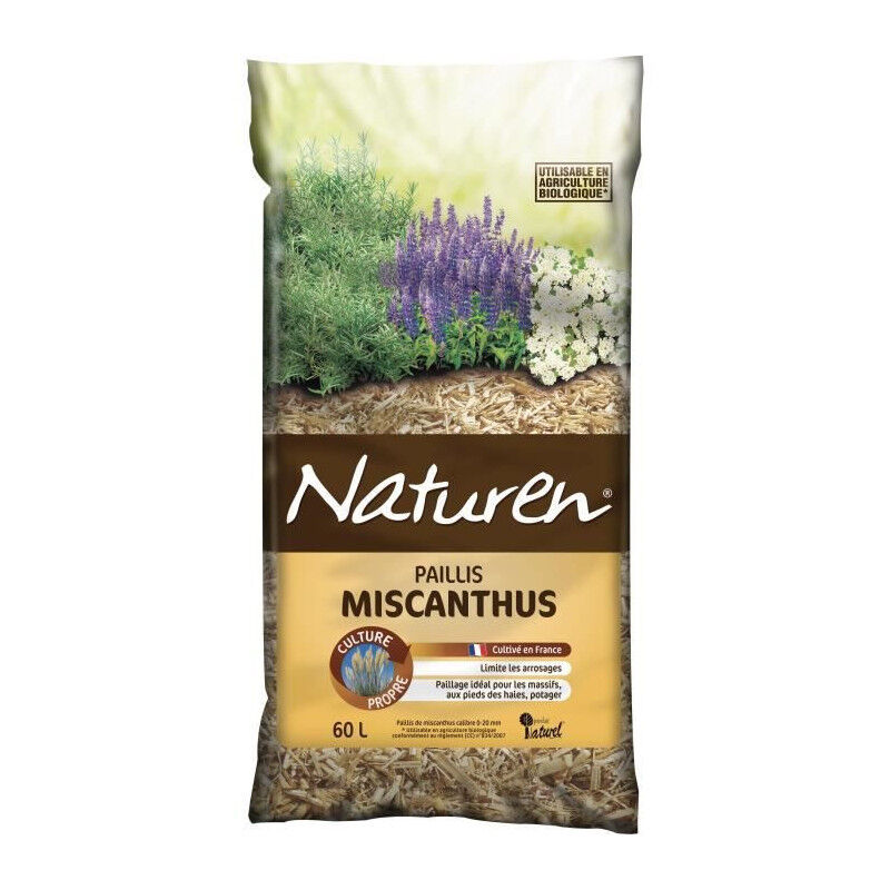 NATUREN Paillis de Miscanthus 60L
