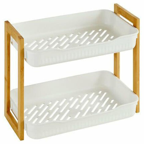 Naturéo REGAL rechteckig 2-EBENIG weiß 27x20,5x35 cm