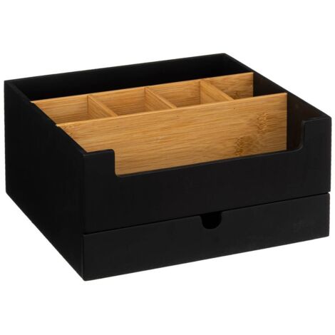 Natureo Schwarzer BAMBUS-SCHUBLADENORGANIZER