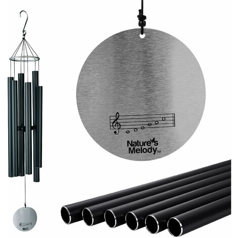 Nature's Melody Aureole Tunes, Campanello a Vento ca. 28" / 71 cm Nero