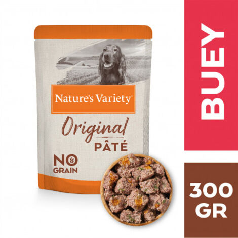 Natures's Variety Original Paté Medium/Maxi Buey - Alimento Húmedo Completo para Perros Medium/Maxi Sin Cereales - 300 g
