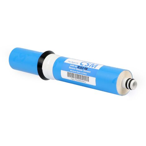 Naturewater CSM Membrane Osmose inverse 50G RO diaphragme – 45 x 45 x 254 mm – 185 l/jour / 50 GPD – 10 / 254 mm – Filtre Filtration Purification Eau potable et de robinet"