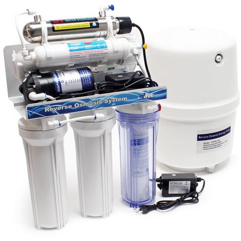 Naturewater NW-RO50-A1 Equipo osmosis inversa (RO) 5-Etapas 180l/día Con  bomba de aumento de presión