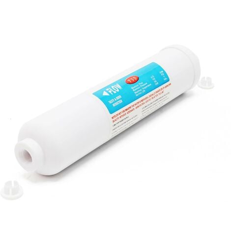 WILTEC Naturewater Filtre charbon actif – 10" / 254 mm – Perméabilité 5 µ / 1500 l/h – Cartouche Gourmet T33 – Filtration de chlore et de métaux lourds – Purification Eau potable et de robinet