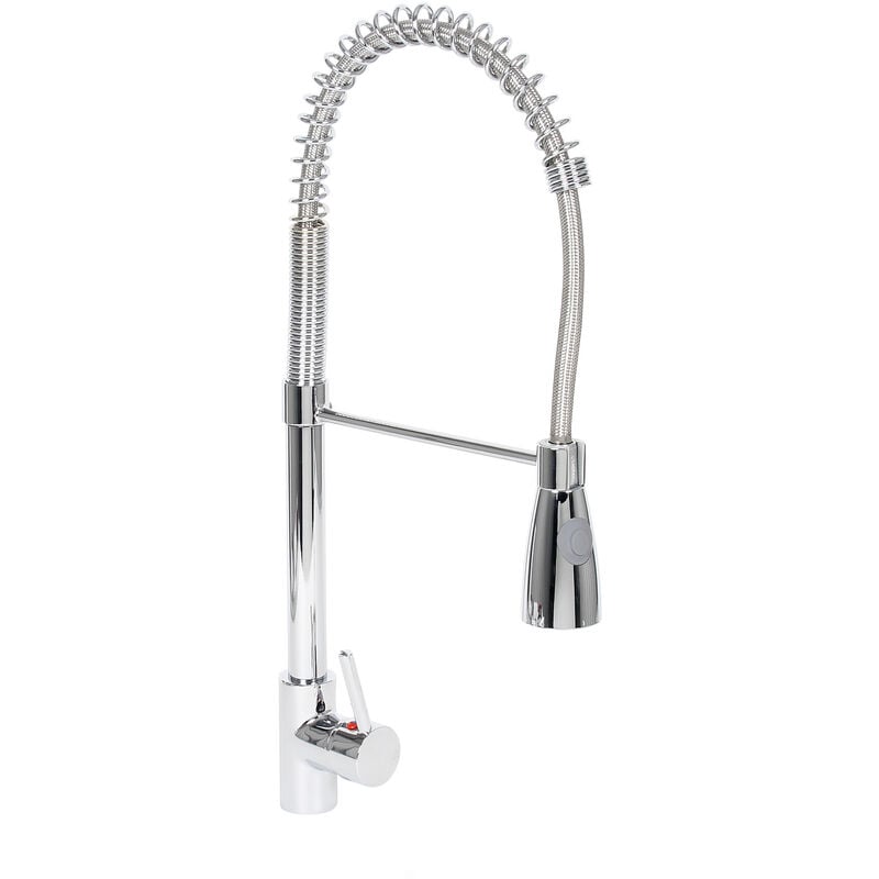 

Naturewater Grifo de cocina con muelle espiral, 2 chorros, mezclador monomando giratorio de latón
