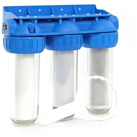 Naturewater NW-BR10B4 Filtro acqua a cartuccia, 3 stadi 20,67 mm 1/2" con cartucce filtranti