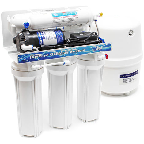 Naturewater NW-RO50-A1 Equipo de ósmosis inversa, filtración de agua de 5 etapas, 180 l/día, sistema de ósmosis inversa doméstico, filtro de agua para casa
