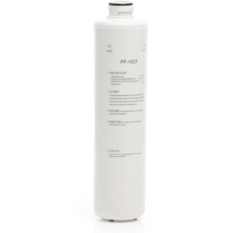 Naturewater PP-10CF Filtre à sédiments – 10" 254 mm – Finesse 5 µ – 72 x 72 x 291 mm – Filtre à eau potable pour Osmose inverse