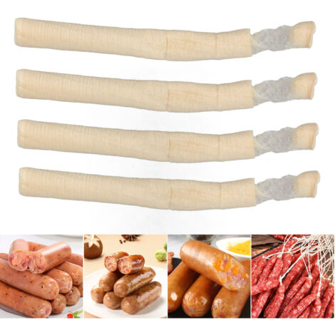 Naturkollagenhülle für Würstchen Dicke Trockenhülle 24 mm, 4-teiliges Set für Hot Dogs und Wurstwaren
