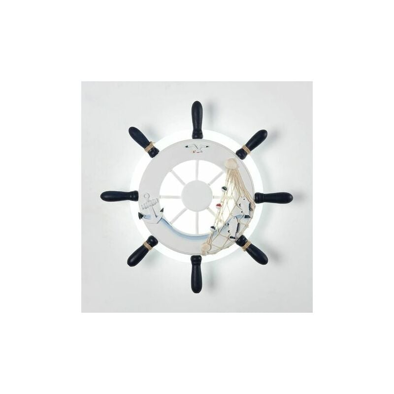 Nautique Marine Gouvernail Plafonnier Applique Pirate Marin Marine Navire Ajuster Navire De Guerre Volant Vitesse Lampe led Filet De Pêche Corde De