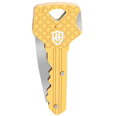 Navaja con forma de llave 40 mm dorada