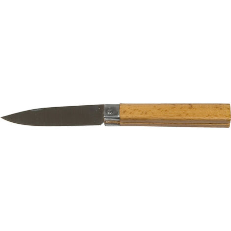 Navaja con punta y mango madera - 87 mm