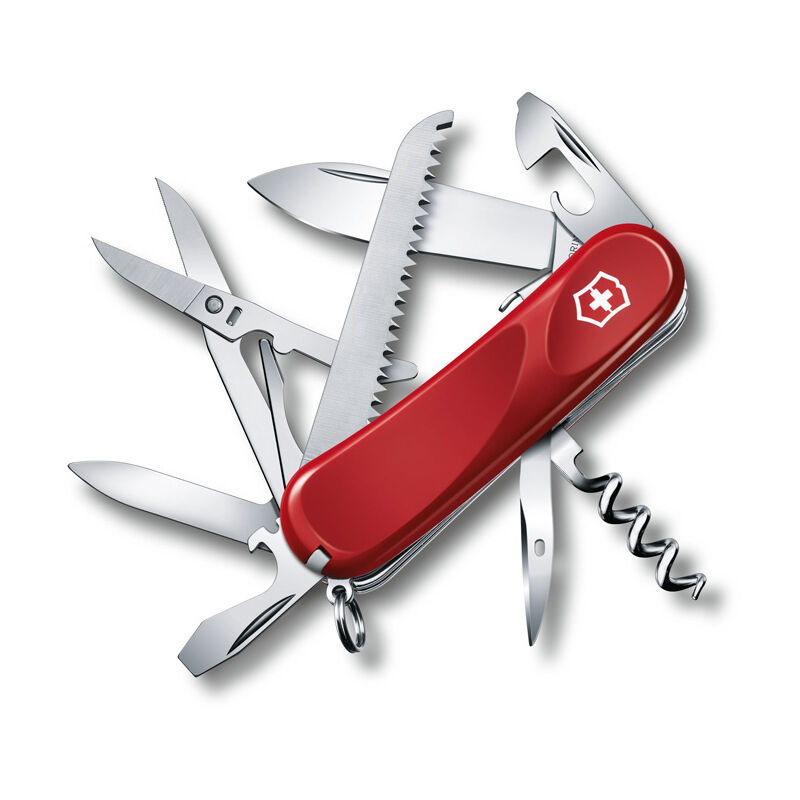 

Navaja de bolsillo suiza Victorinox Evolution 17 2.3913.SE con 15 funciones incluye tijera y lima de uñas y destornillador-Roja bloqueable