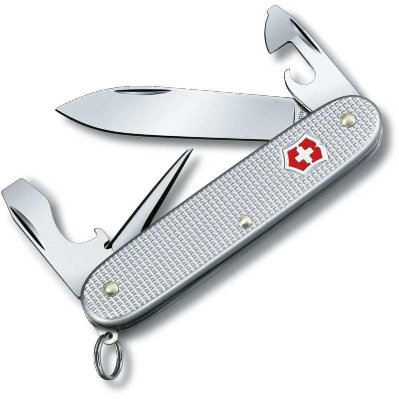

Navaja de bolsillo suiza Victorinox Pioneer 0.8201.26B1 Roja con 8 funciones Incluye punzón escariador y abrelatas en blíster
