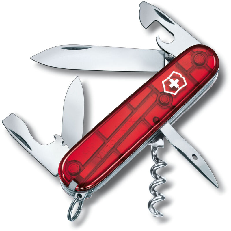 

Navaja Spartan, con sacacorchos y abrelatas, 12 funciones, 59 gr, color rojo transparente - Victorinox