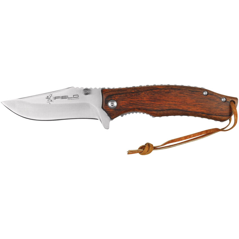 

Navaja de madera iFIELD Camper EL29037, mango Stamina, total 18,3 cms, incluye cordón, hoja de 8,5 cms, herramienta de camping para pesca, caza,