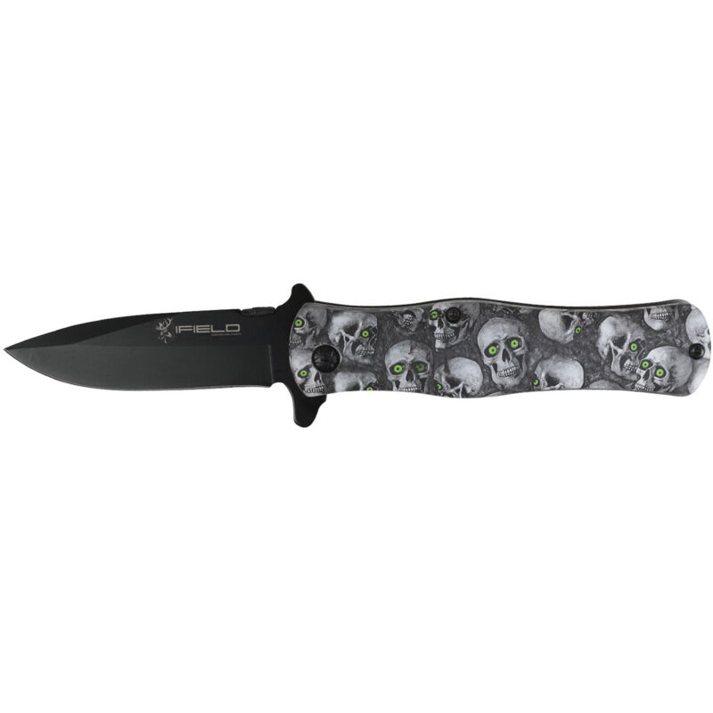 

Navaja deportiva asistida Basic EL29028, con mango de aluminio en impresión 3D, hoja de 9 cms, con clip portacinturón, herramienta de camping para