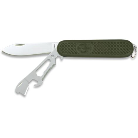 Navaja Multiusos Martínez Albainox de 2 usos con Mango Abs y Hoja de Acero Inox de 7.7 cm. incluye Abrebotellas, Llaves Tornillos, Doblacables y Sierra.