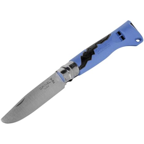 Navaja Opinel Outdoor Junior nº 07 con silbato azul