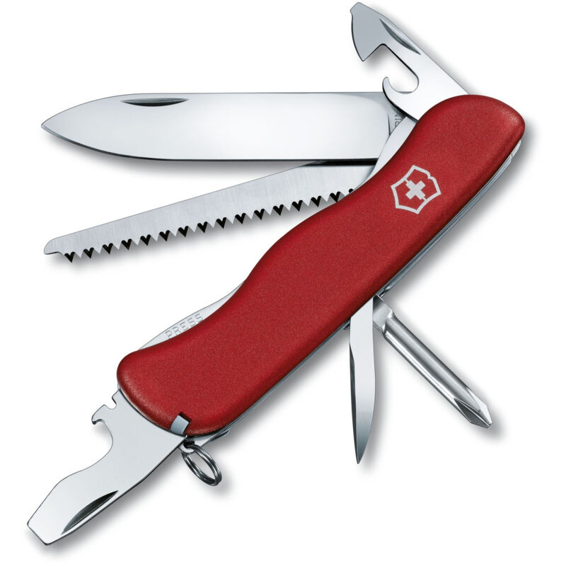 

Navaja suiza Trailmaster, sistema de bloqueo seguro, 12 funciones, destornillador Phillips, 130 gr, color rojo - Victorinox