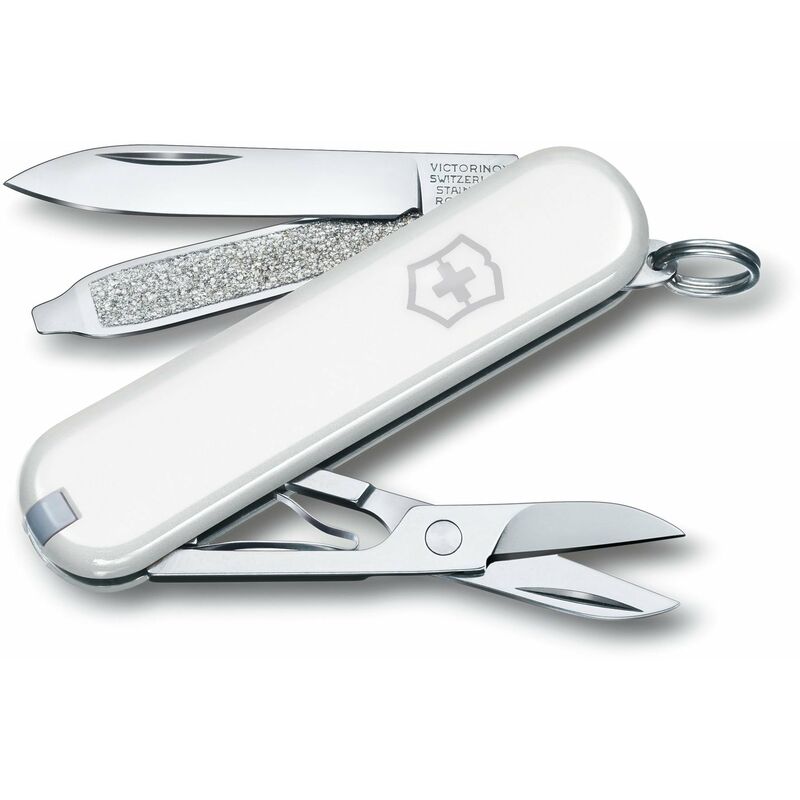 

Navaja pequeña Classic SD, cuenta con 7 funciones, con tijeras y lima de uñas con destornillador, diferentes color blanco - Victorinox