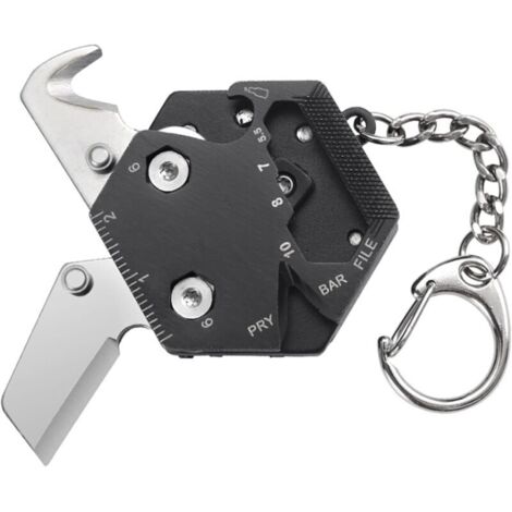 Navaja suiza multiherramienta 14 en 1, herramienta de bolsillo multifunción, llavero multifunción para camping y senderismo.