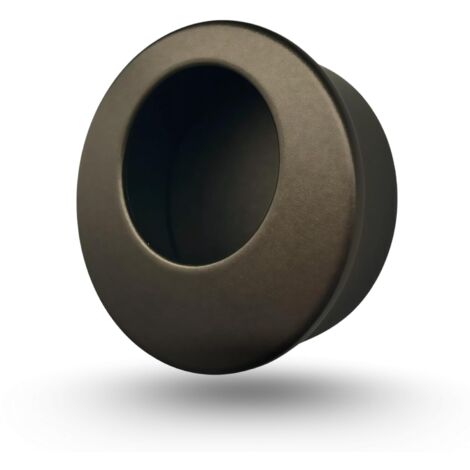 NAVARRO AZORÍN Bouton De Meuble Encastré Rond RECESSED En Zamak, Design Élégant Fabriqué En Espagne, Rond, Idéal Meubles, Tiroirs, Cuisines Et Salles De Bain (Bronze Alpha)