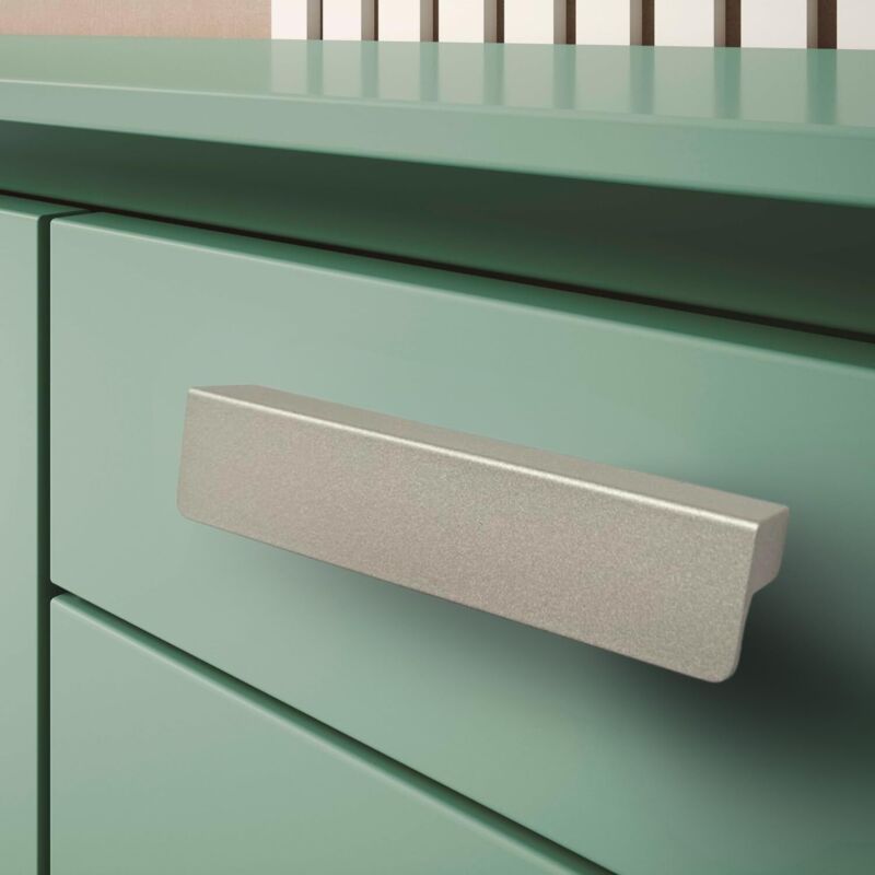 Navarro Azorín Maniglia in ABS, Design Elegante Made in Spain, Ideale per Mobili, Cassetti, Cucine e Bagni (Nichel Velvet)