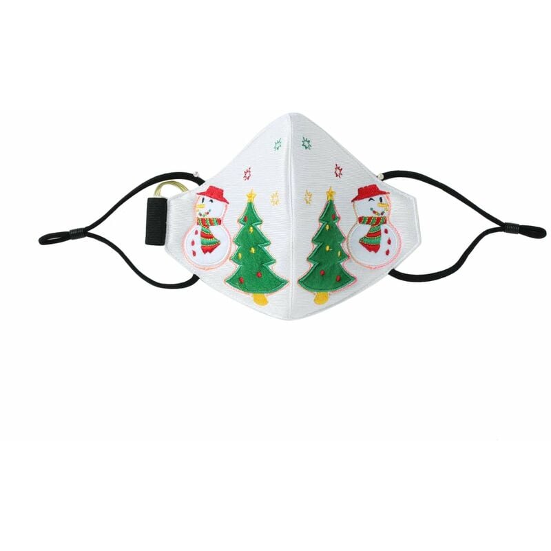 

Navidad 7 colores Control de voz Mascara LED Mascara facial con luz, Happy Time Decoracion navidena USB Recargable para festivales, Raves, Fiestas,