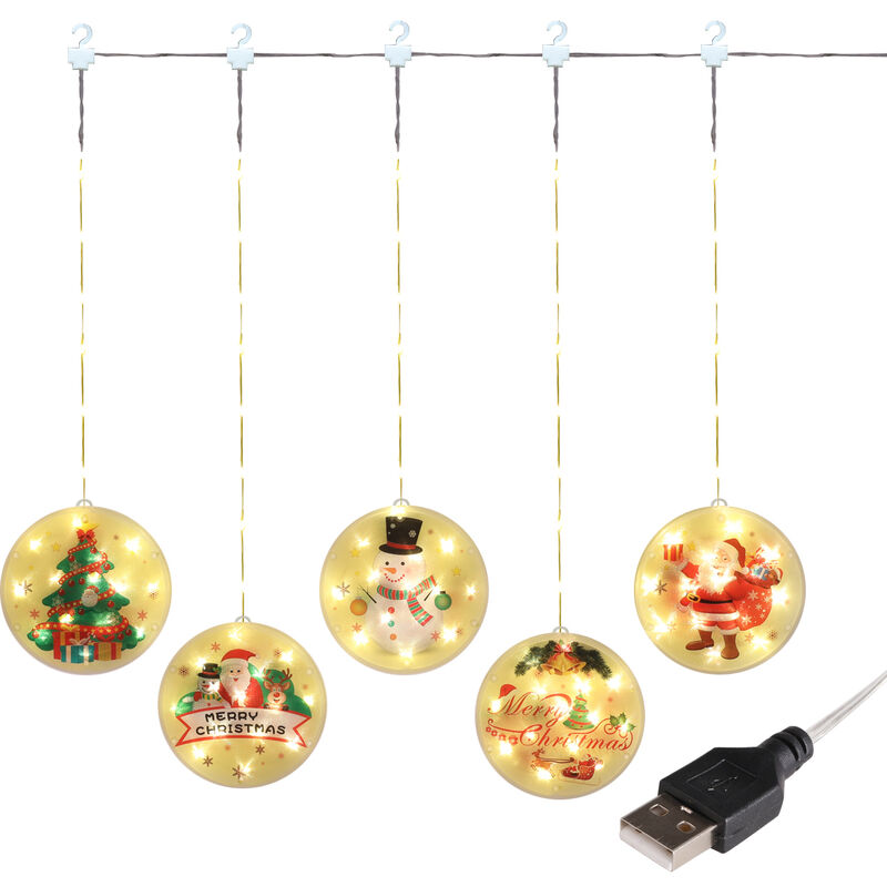 

Cortina de la decoracion de Navidad LED luces de cadena caliente impermeable de la luz blanca USB alimentado por cuarto casero dormitorio interior