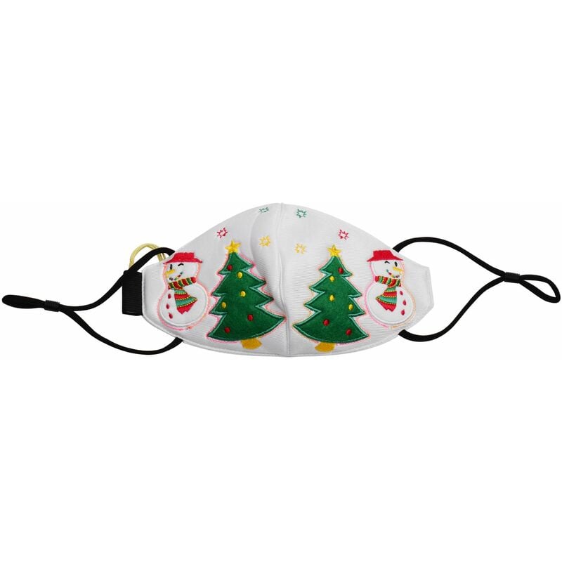

Navidad LED Rave Mask 7 colores Light Up Face Mask USB Recargable Reutilizable Brillante Luminoso Adultos Mascara antipolvo para la fiesta de Navidad