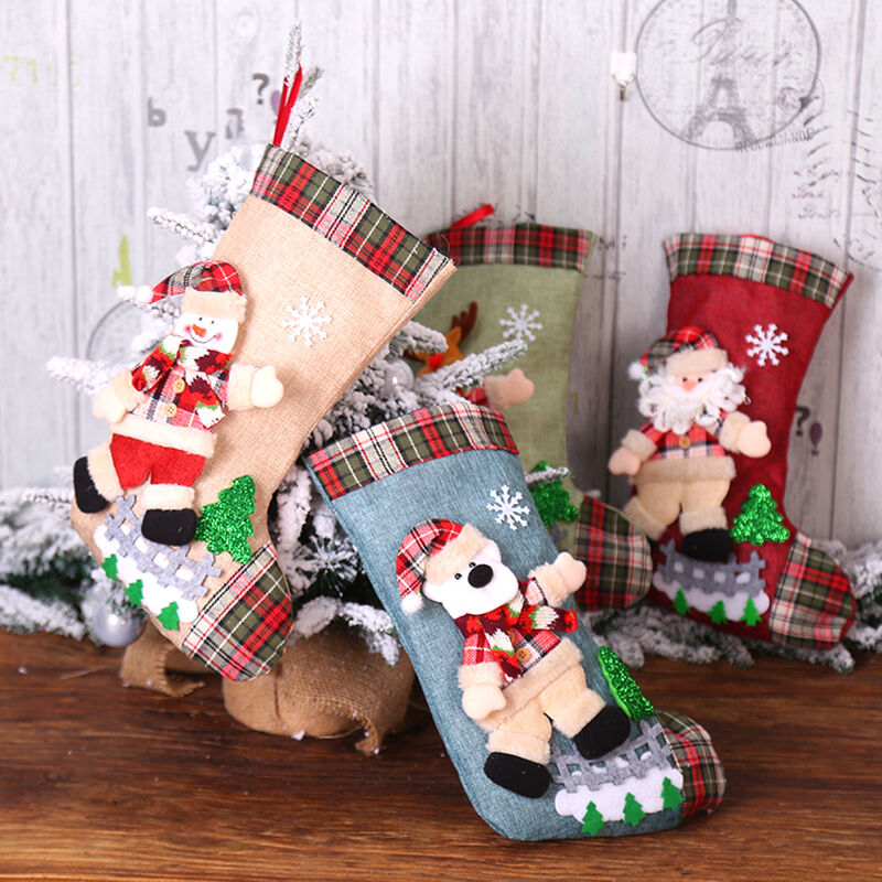 

Navidad Nuevo estilo Muñeca creativa Colgante de arbol de Navidad Decoracion navideña Calcetines de Navidad Bolsa de regalo para decoracion de fiesta