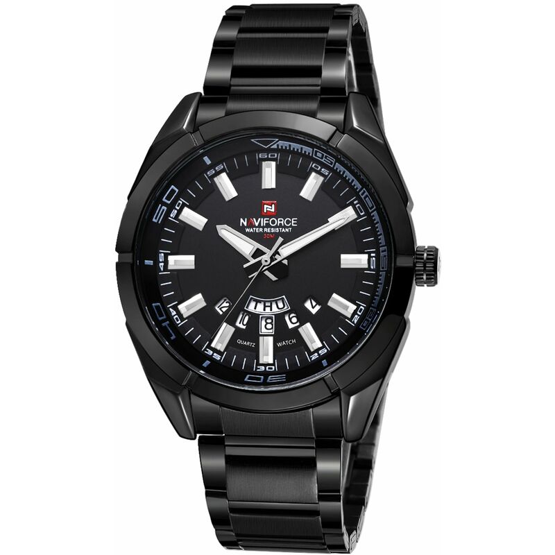 

NF9038 Reloj de cuarzo informal con estilo para hombre Reloj de pulsera de acero completo impermeable multifuncional 30M con pantalla luminosa /