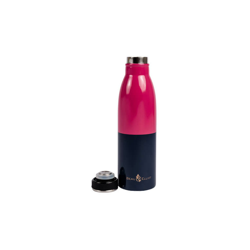 Navigate Beau & Elliot Colour Block 500ml Stainless Steel Drinks Bottle Pink/Navy