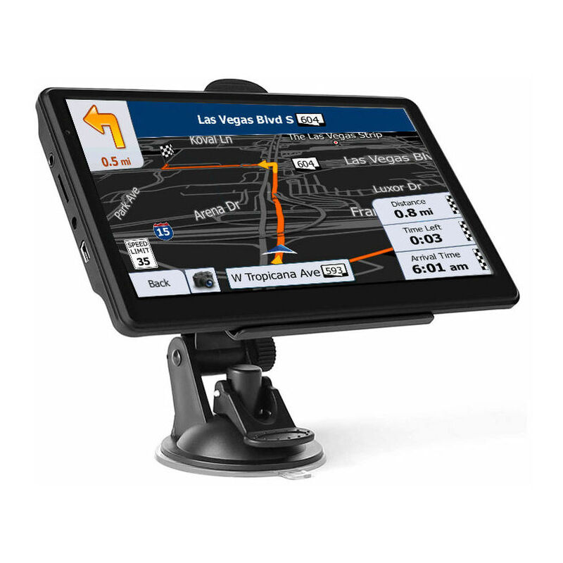 Navigateur de navigation GPS pour voiture et camion à écran tactile de 7 pouces Sat 8 Go 256 Mo Système de navigation GPS pour VR automatique Câble