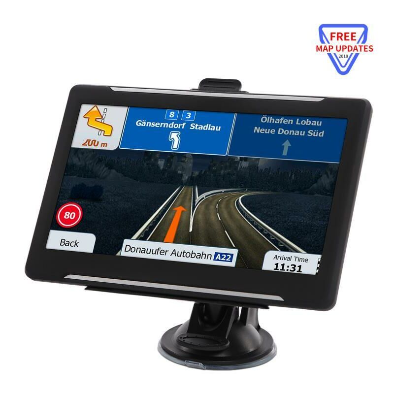 Navigateur de voiture a ecran tactile portable HD 7 pouces, 256 Mo, Navigation GPS, FM Bluetooth