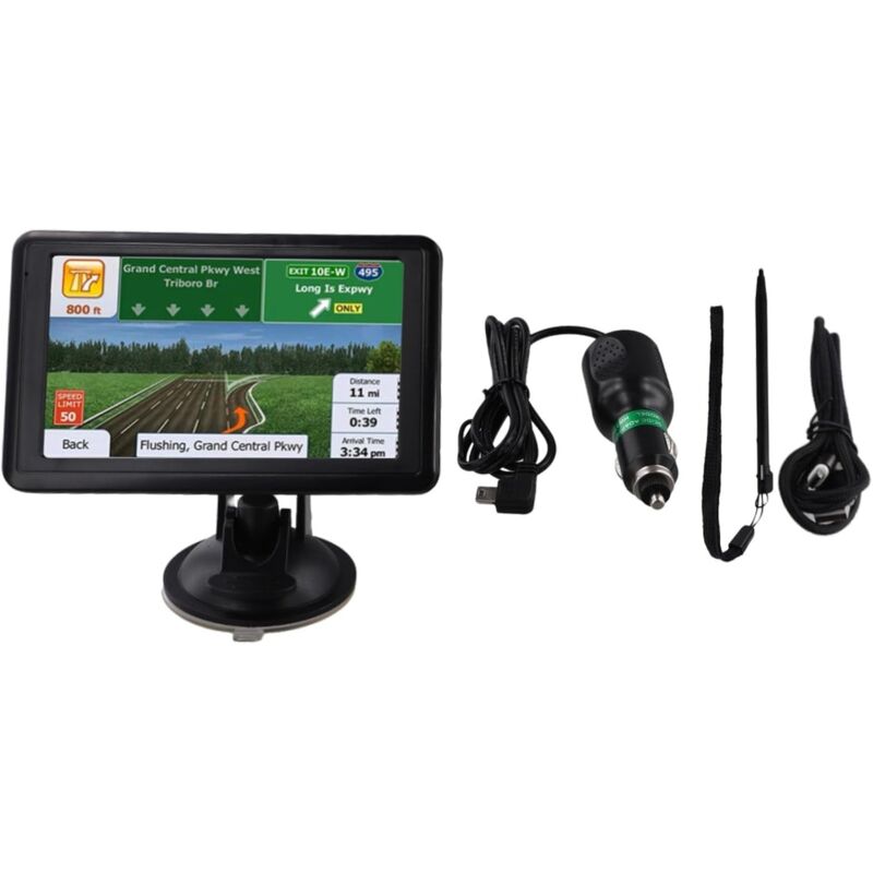 Navigateur GPS de voiture de 12,7 cm avec 8 Go de mémoire, pour cartes européennes, mises à jour à vie, accessoires de navigation automobile