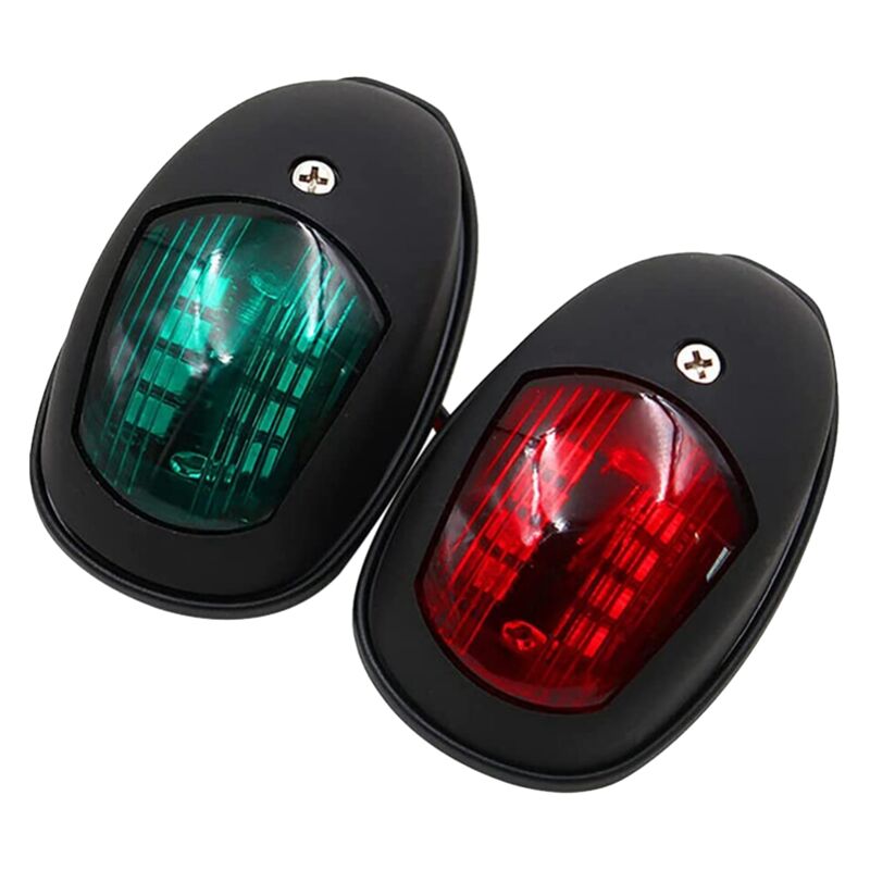 Image of Tlily - Navigationslicht led Boot Seitenlicht Signallicht Signal Warnlicht Yachtlicht Schwarz