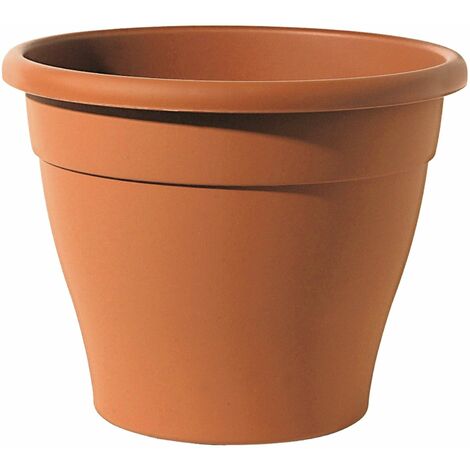 Navire rond en résine extérieure pour les plantes et les fleurs Minerva Telcom 24x30 cm