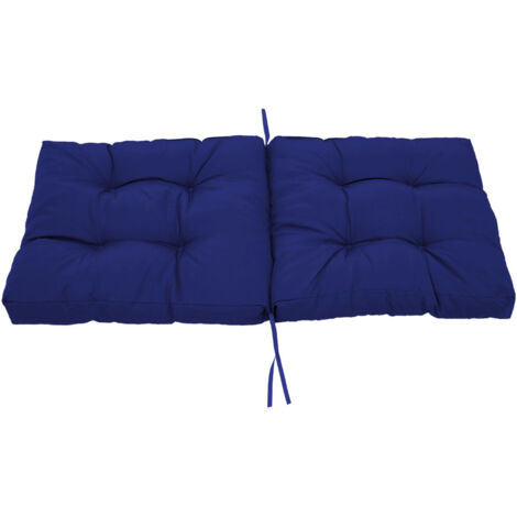 Navy Blue Outdoor One-Piece Waterproof Sunscreen Thickened Chair Cushion 106cm W x 53cm D