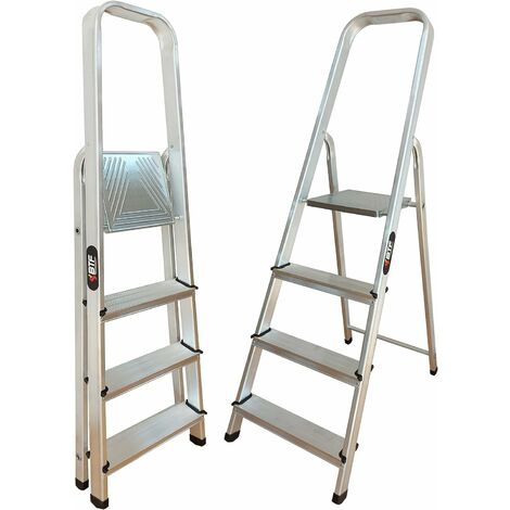 Nawa Escalera Domestica de Aluminio 4 Peldaños EN 131 Capacidad M·x. 150 kg