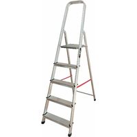 Nawa Escalera Doméstica de Aluminio 5 Peldaños EN 131 Capacidad Máx. 150 kg