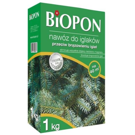 NAWÓZ -- DO IGLAKÓW . PRZECIW BRĄZOWIENIU IGIEŁ 1 KG - BR BIO-1055